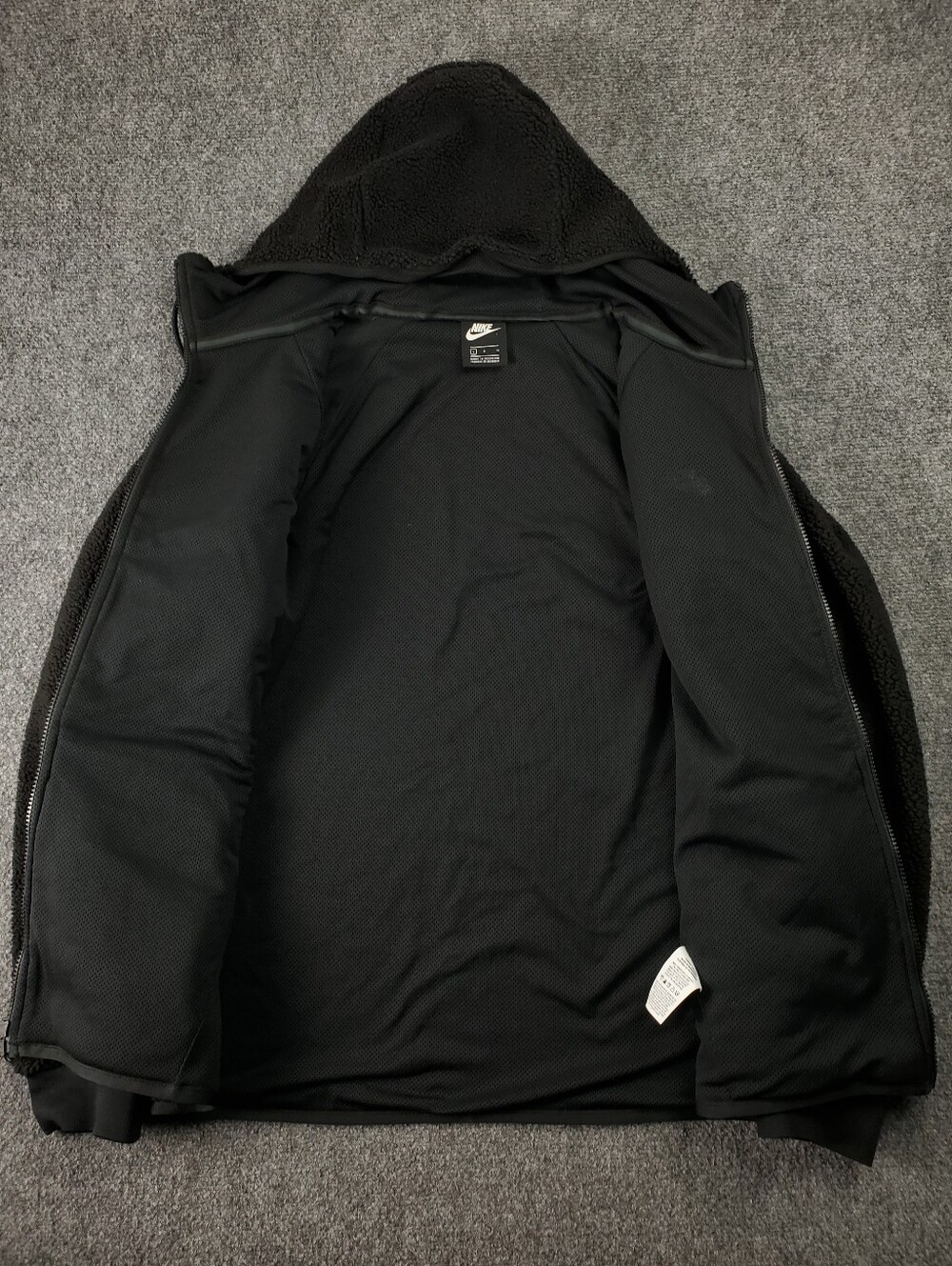Nike Sportswear NSW Tech Fleece Sherpa Jacket Large Full Zip Hooded CJ4535-010 - Picture 3 of 13
